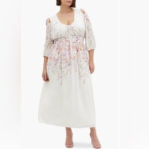 City Chic Keyla Floral Long Sleeve Maxi Dress